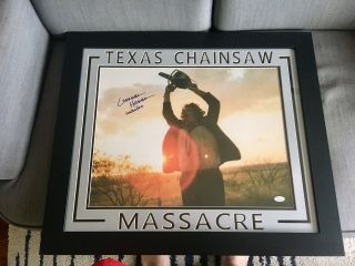 Texas Chainsaw Massacre Gunnar Hansen Signed Framed Leatherface Jsa Witness