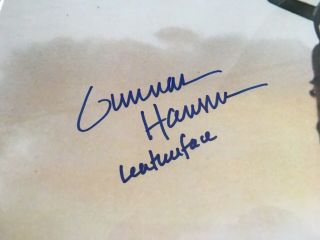 Texas Chainsaw Massacre Gunnar Hansen Signed Framed Leatherface JSA Witness 2