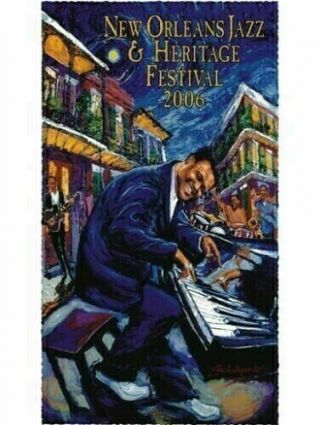 2006 Orleans Jazz Fest Poster Featuring Fats Domino (unsigned,  Unframed)