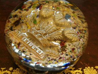 Early Ysart / Vasart Paperweight PRINCE OF WALES LEINSTER REGIMENT 6