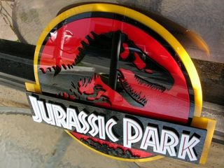 JURASSIC Park and T Rex 3D ART sign Fossil Dinosaur movie dvd special 4
