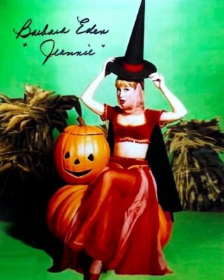 Barbara Eden I Dream Of Jeannie Hand Signed Autograph Photo Halloween 8x10