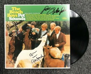 Brian Wilson The Beach Boys Signed Autograph Album Lp X4 Jsa Loa