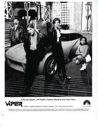 Viper 1996 Bw Orig Vintage Photo Still Tv Series Show Cast Text Defender Car