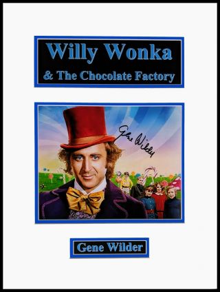 Willy Wonka Autographed Photo Of Gene Wilder " Willy Wonka "