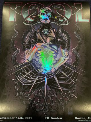 Tool Limited Edition Boston Td Garden Poster 11/14/19