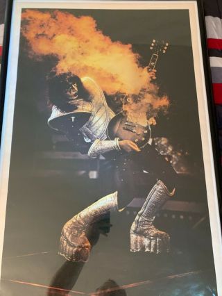 1977 Ace Frehley Smoking Guitar Poster