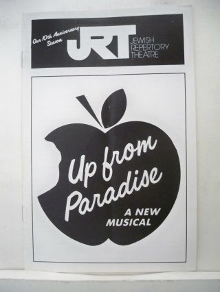 Up From Paradise Playbill Len Cariou / Alice Playten / Walter Bobbie Nyc 1983