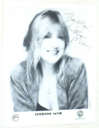 8x10 B&w Signed Photos Fleetwood Mac Singers Christie Mcvie & Stevie Nicks