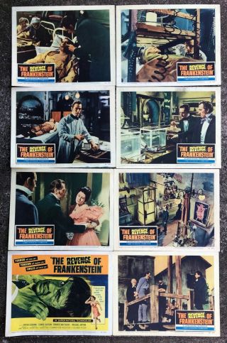 " The Revenge Of Frankenstein " Lobby Card Set 1958 - Peter Cushing - Vg/ex