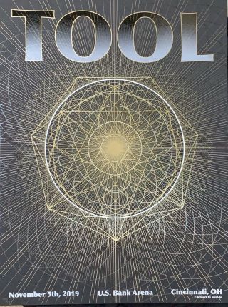 Tool Poster Cincinnati 2019 Tour Limited Edition Two Layers