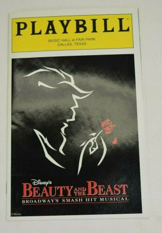 " Beauty And The Beast " Playbill September 1997 With Cast Change Inserts
