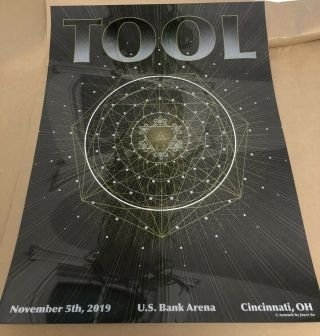 Tool 2019 Tour Poster,  Cincinnati,  Ohio,  255/650,  Double Layer,  Fear Inoculum