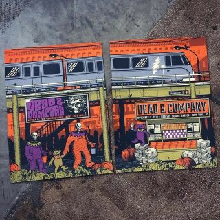 Status Serigraph Dead And Company Msg Poster Set.  Both 18x24 Shows 10/31,  11/1
