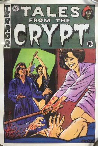 Tales From The Crypt Tv Prop (back Up Page From Cryptkeeper Book)