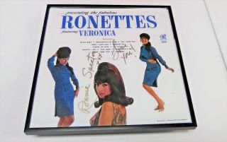 Ronnie Spector The Ronettes Signed,  Framed Vinyl Record Album