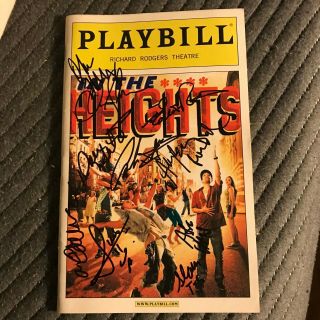 Broadway In The Heights Playbill Signed Cast Lin - Manuel Miranda