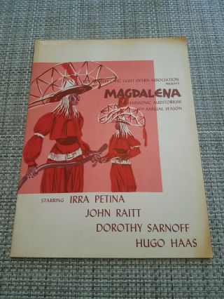 1948 John Raitt Magdalena Irra Petina/wright & Forrest Souvenir Program Playbill