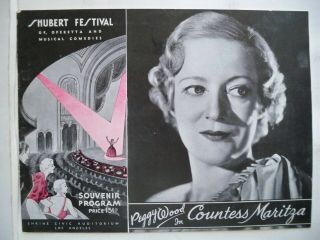 Countess Maritza Souvenir Program Peggy Wood / Paul Gregory / Milton Tully 1935
