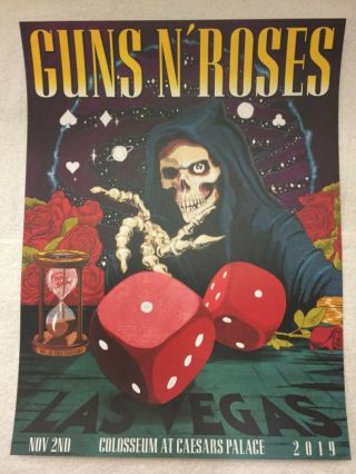 Guns N Roses Las Vegas Caesars Colosseum Event Poster 11/2 Numbered 136/200