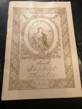 1910 Shubert Theatre Boston Inaugural Program Eh Sothern Julia Marlowe Great Ads
