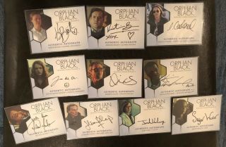 10 Orphan Black Authentic Autograph Season 2 Trading Cards Kristian Bruun & More