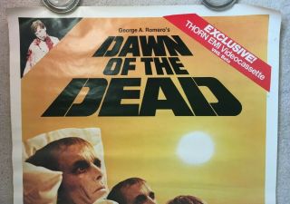 George Romero Dawn of the Dead VHS Thorn EMI 1983 Poster Horror Zombie 2