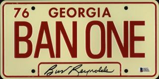 Burt Reynolds Signed Smokey And The Bandit License Plate - Ban One Beckett Bas 2
