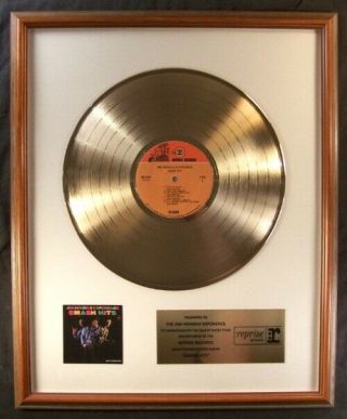 The Jimi Hendrix Experience Smash Hits Lp Gold Riaa Record Award To Jimi