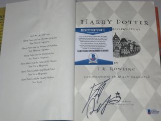 Daniel Radcliffe Harry Potter Autograph Signed Harcover Book Beckett Bas