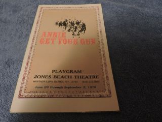 Playgram For Annie Get Your Gun At Jones Beach Theatre (1978)