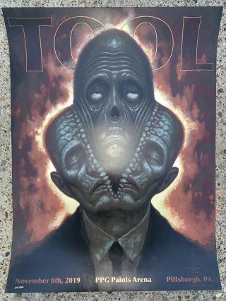Tool 2019 Pittsburgh Poster Chet Zar 11/08/19 Ppg Paints Arena