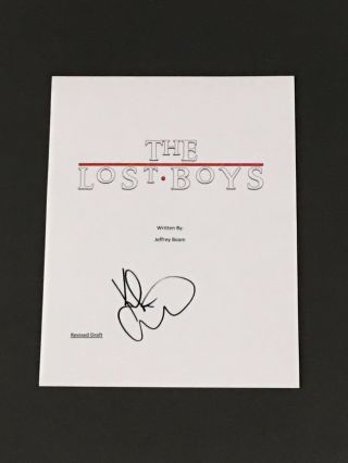 Kiefer Sutherland Signed " The Lost Boys " Full Movie Script Proof Rare Jsa