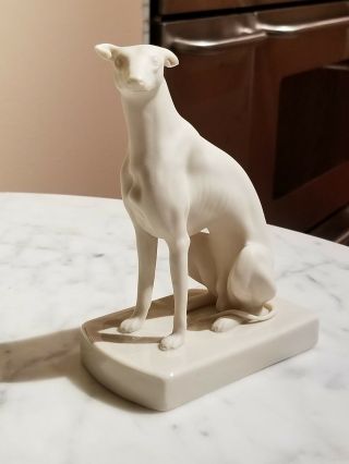 Belleek Irish Porcelain Male Greyhound Whippet Dog 1st Green Mark
