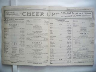 CHEER UP Souvenir Program NAT M WILLS / SOPHYE BARNARD Hippodrome NYC 1917 2