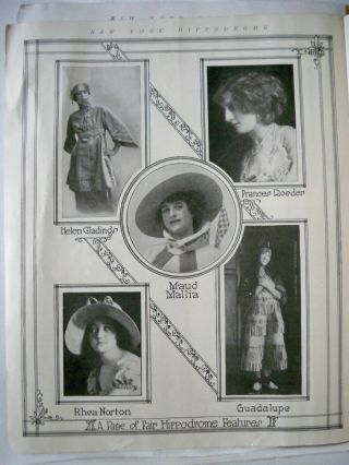 CHEER UP Souvenir Program NAT M WILLS / SOPHYE BARNARD Hippodrome NYC 1917 3