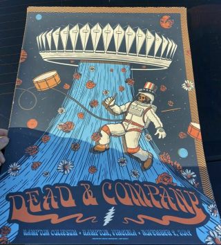 DEAD AND COMPANY POSTER 2019 HAMPTON VIRGINIA 11/9/2019 night 2 POSTER S/N AE 2
