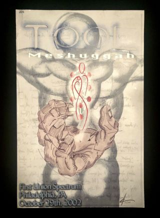 Tool Meshuggah Concert Poster Signed/numbered Print By Herrera Philadelphia 2002