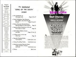 SONG OF THE SOUTH pressbook,  WALT DISNEY,  Bobby Driscoll,  Ruth Warrick,  POSTER 8