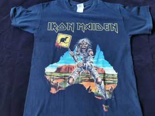 Iron Maiden 2008 Somewhere Back In Time Australian Tour T - Shirt Sm Back In Oz