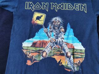 Iron Maiden 2008 Somewhere Back In Time Australian Tour T - Shirt SM Back In OZ 2