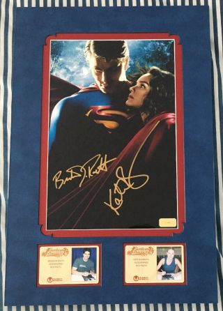Brandon Routh & Kate Bosworth Dual Autograph 8x12 Signed Photo Superman Returns