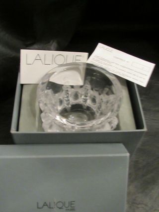 Lalique Dampierre Vase Mirror Finish No Damage with Box and Papers 2