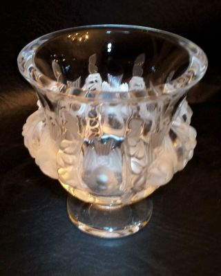 Lalique Dampierre Vase Mirror Finish No Damage with Box and Papers 3