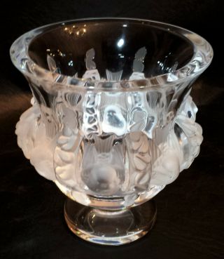 Lalique Dampierre Vase Mirror Finish No Damage with Box and Papers 4