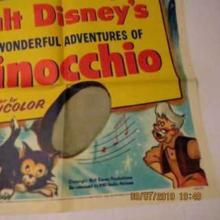 Disney ' s Pinocchio (R - 54) One - Sheet Poster 7
