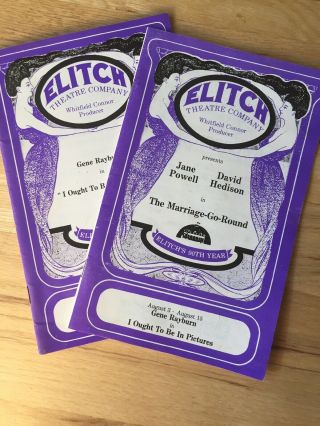 Elitch Theatre Company Playbills 1981