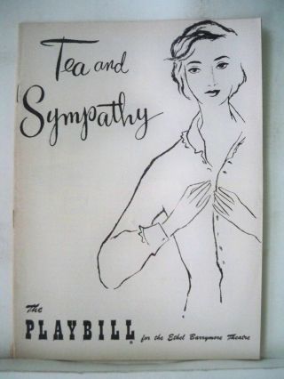 Tea And Sympathy Playbill Joan Fontaine / Anthony Perkins / Leif Erickson 1955