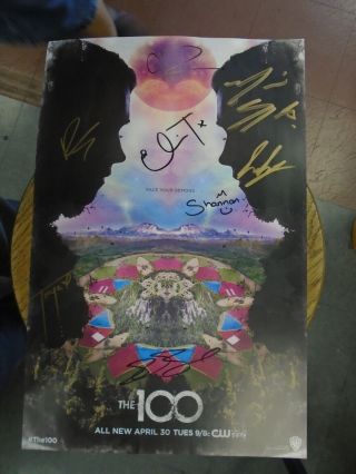 The 100 Cast Signed Poster By 8 Eliza Taylor 2019 Wondercon Sdcc