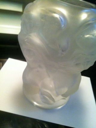 Signed R LALIQUE FRANCE nudes and birds 7 